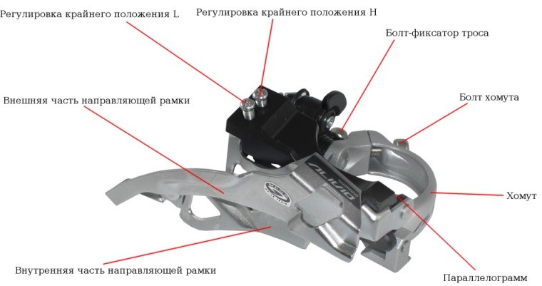 как настроить передний переключатель скоростей на велосипеде shimano